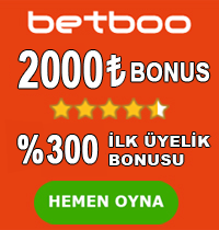 Betboo Bonus tablosu