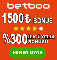 Betboo bonus tablosu